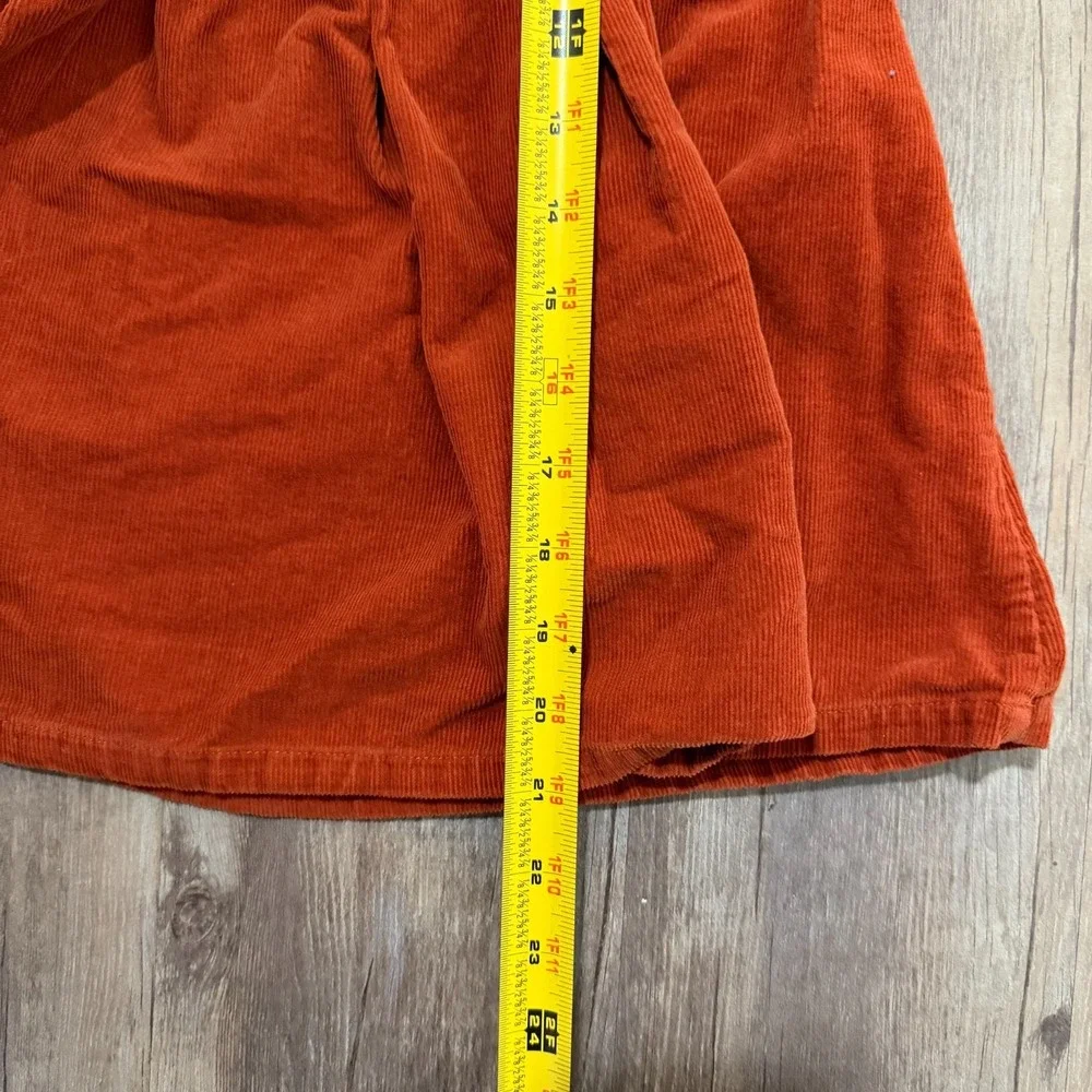 Old Navy Corduroy Overall Dress Baby Girls 5T Rust Orange Elasticized‎ Waist